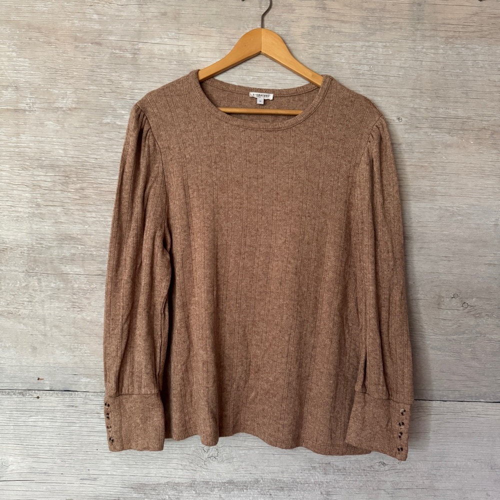 Reitmans Brown Crew Neck Sweater